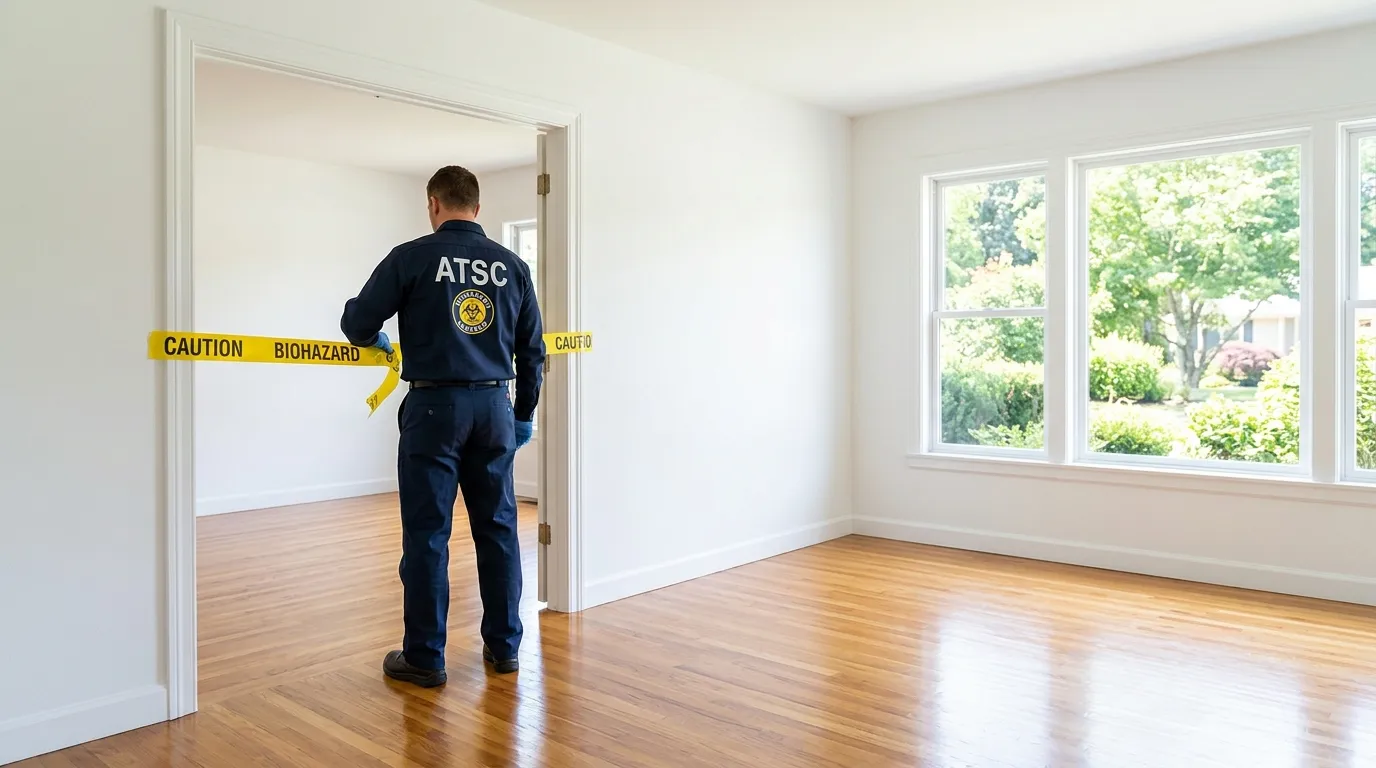 Certified biohazard cleanup crew performing Crime Scene Cleanup in Hercules